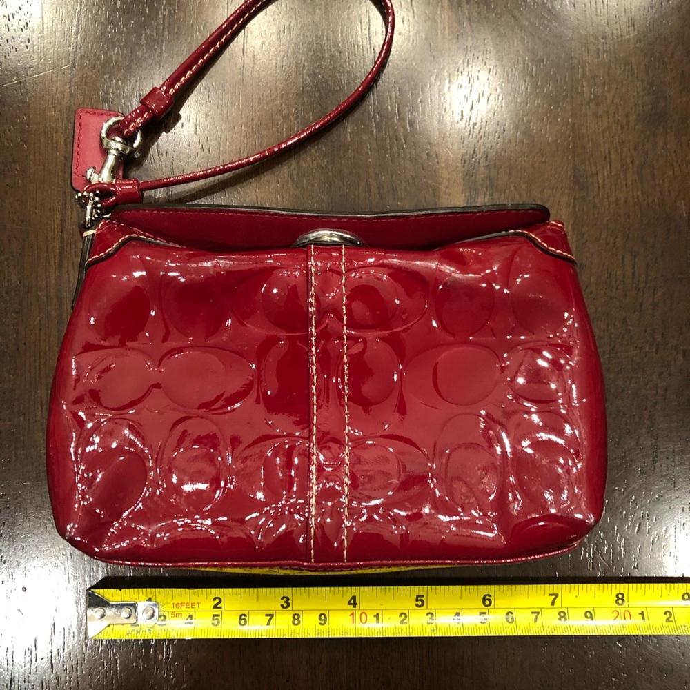Coach wristlet, red Patton